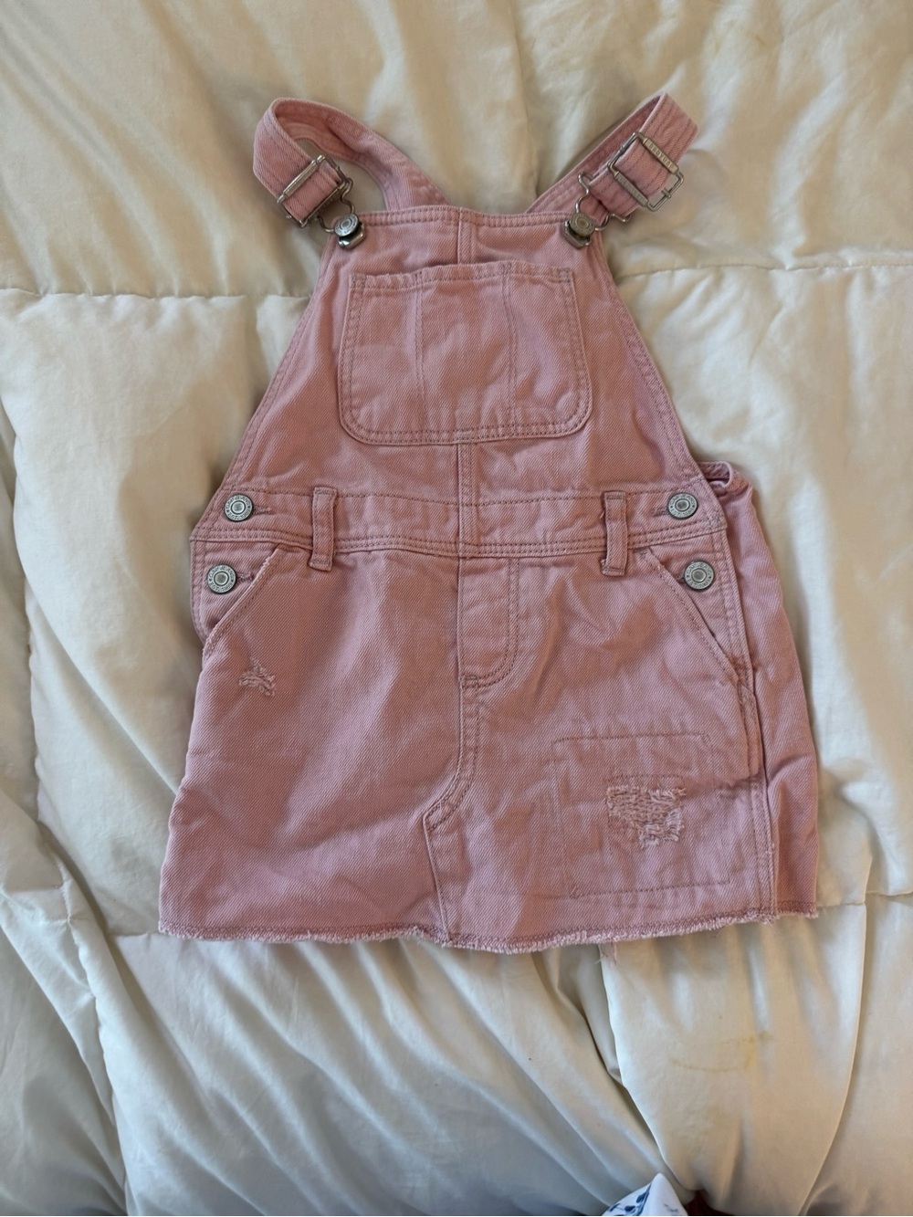 GAP Pink Distressed Girls' Overall Dress